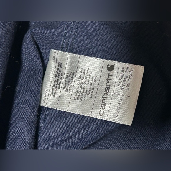 Carhartt | NWT Blue Button Up Rugged Flex Relaxed Fit 3XL - Picture 5 of 7